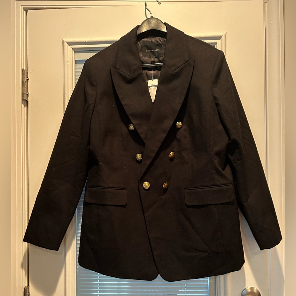 Banana Republic black Captains Blazer Size 16